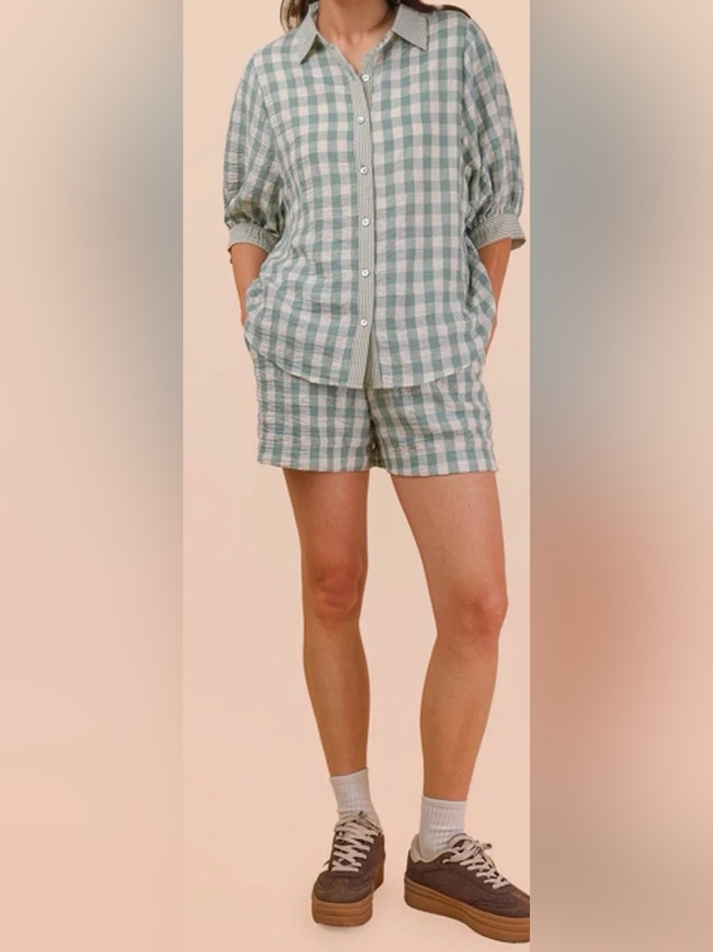 Checkered Shorts and Top Set